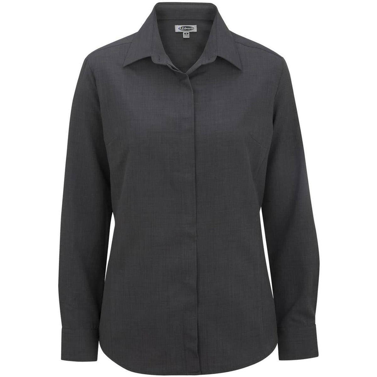 no-logo Edwards Women's Bastiste Cafe Shirt-Dress Shirts-Edwards-Steel Grey-XS-Thread Logic