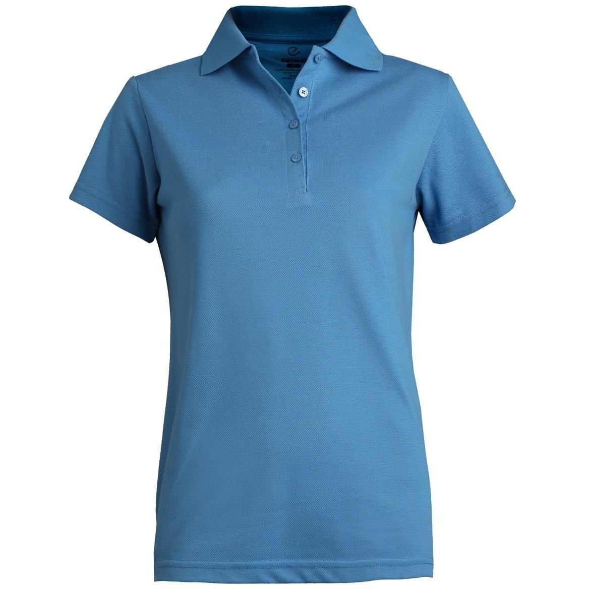 logo-left Edwards Ladies Blended Pique Short Sleeve Polo