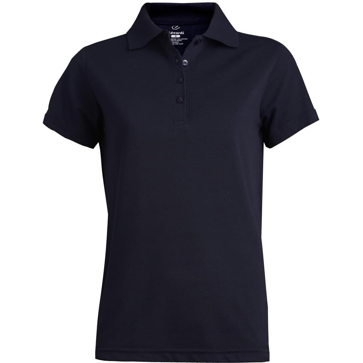logo-left Edwards Ladies Blended Pique Short Sleeve Polo