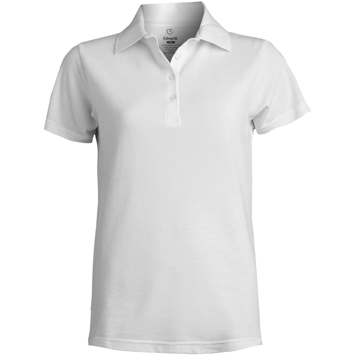logo-left Edwards Ladies Blended Pique Short Sleeve Polo