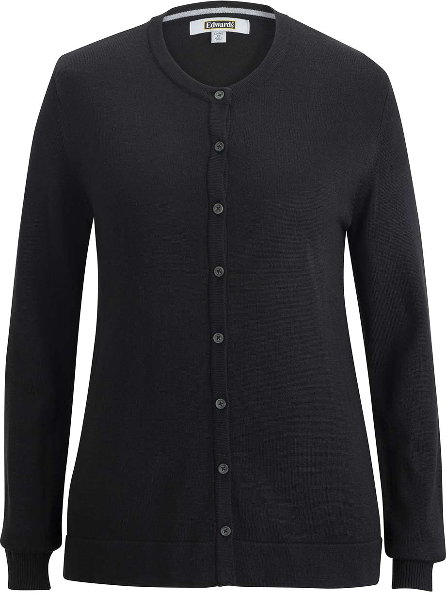 Edwards Ladies Crew Neck Button Front Cardigan
