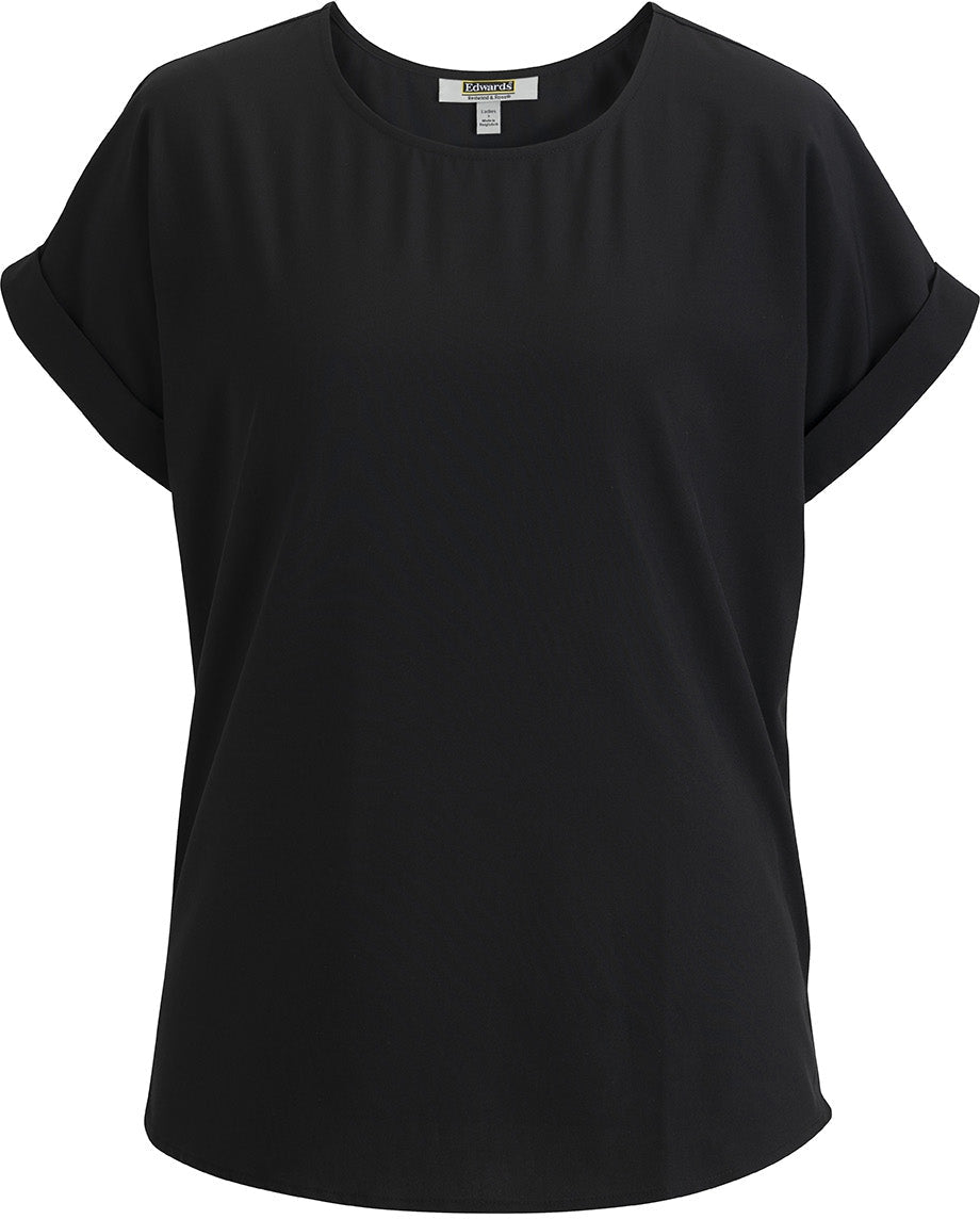 Edwards Ladies Dolman Short Sleeve Blouse