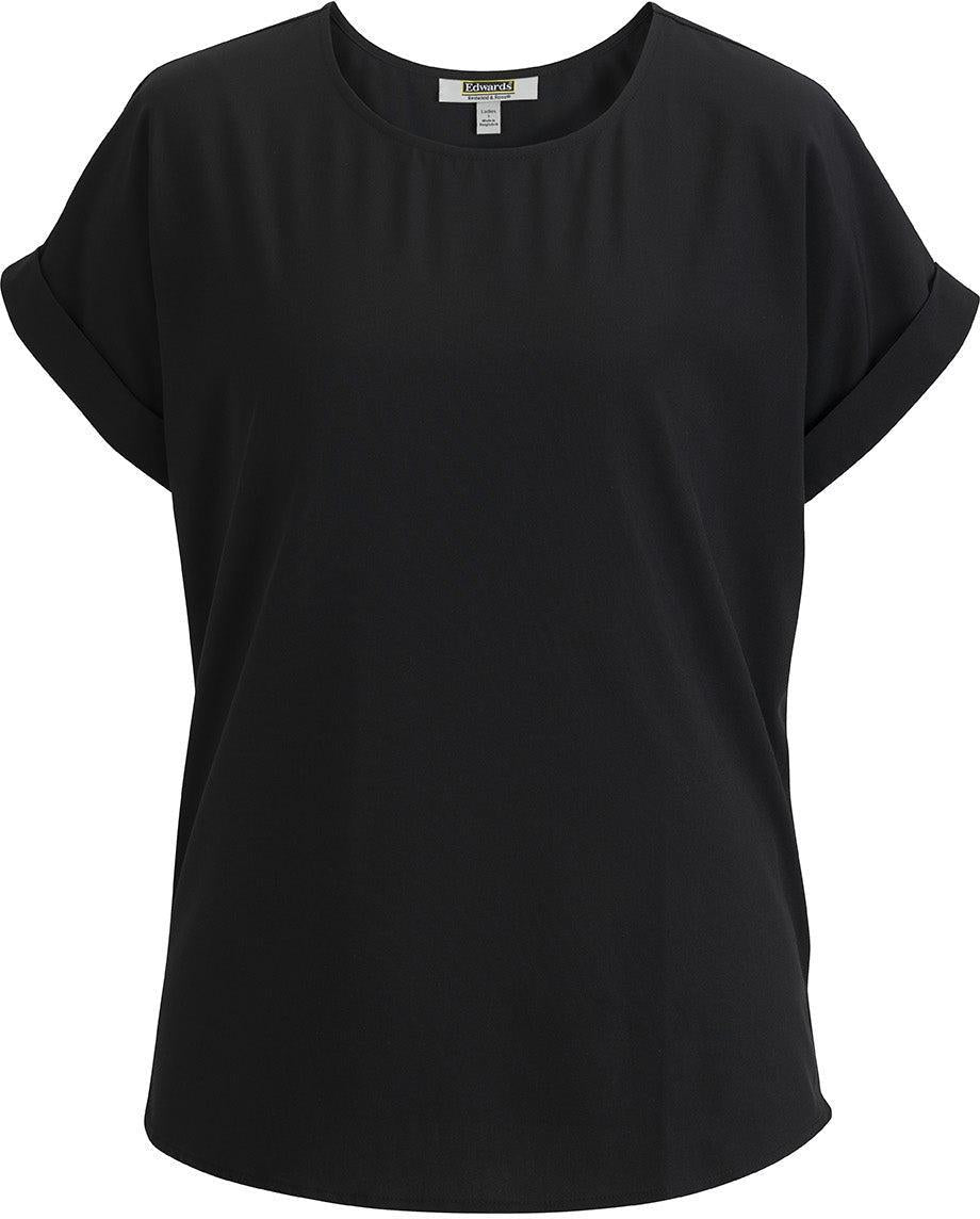Edwards Ladies Dolman Short Sleeve Blouse