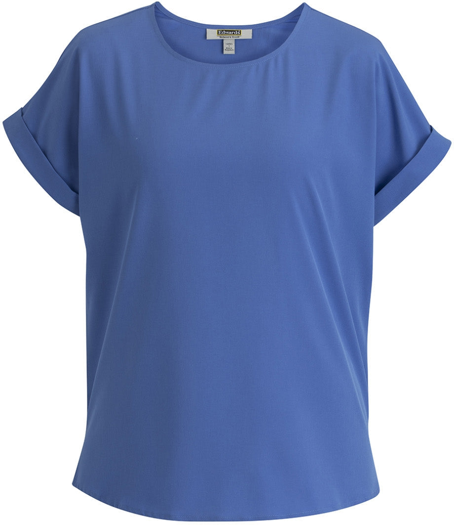 Edwards Ladies Dolman Short Sleeve Blouse