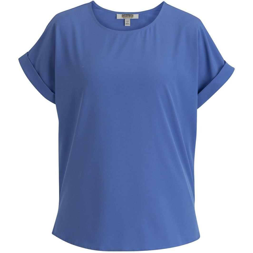 no-logo Edwards Ladies Dolman Short Sleeve Blouse