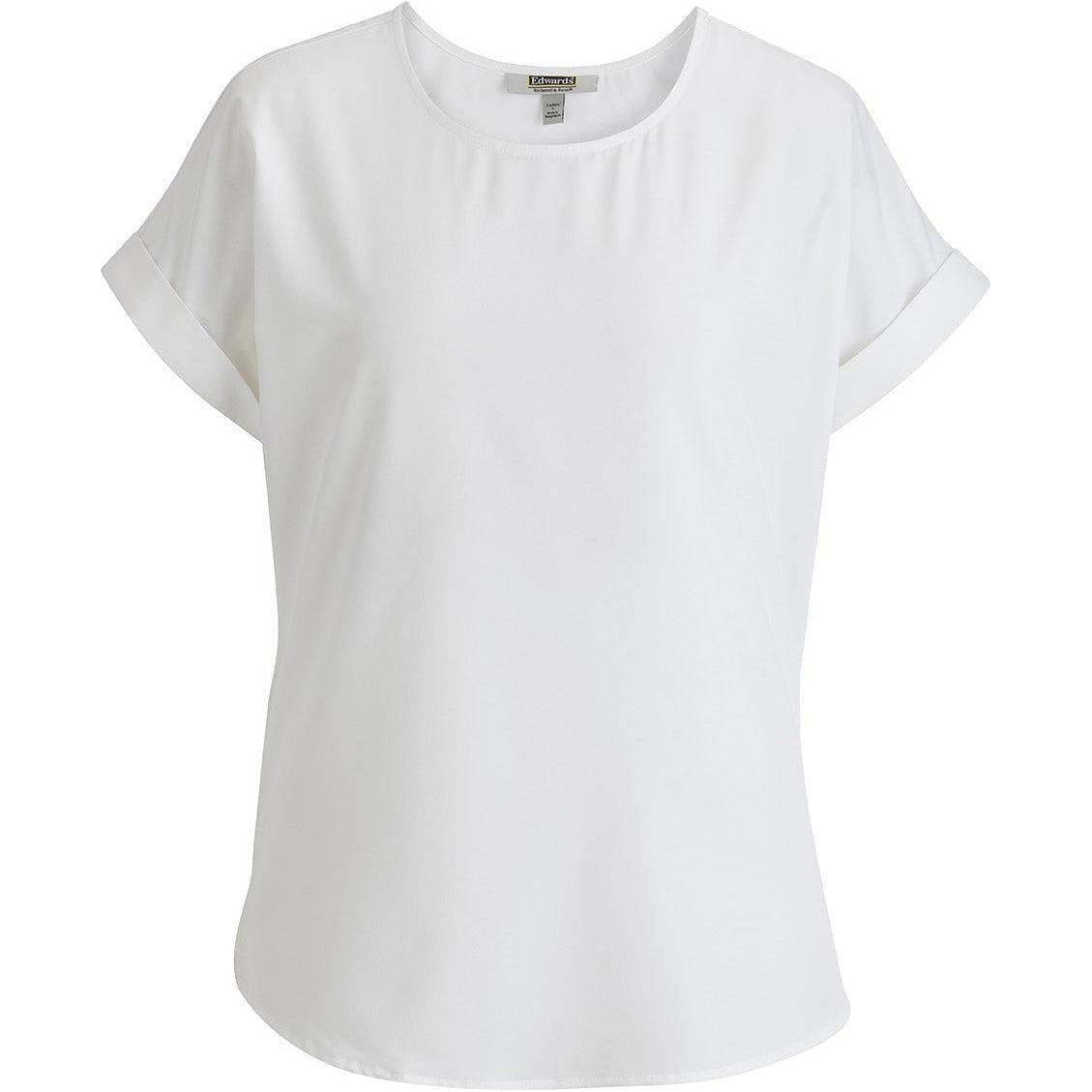no-logo Edwards Ladies Dolman Short Sleeve Blouse