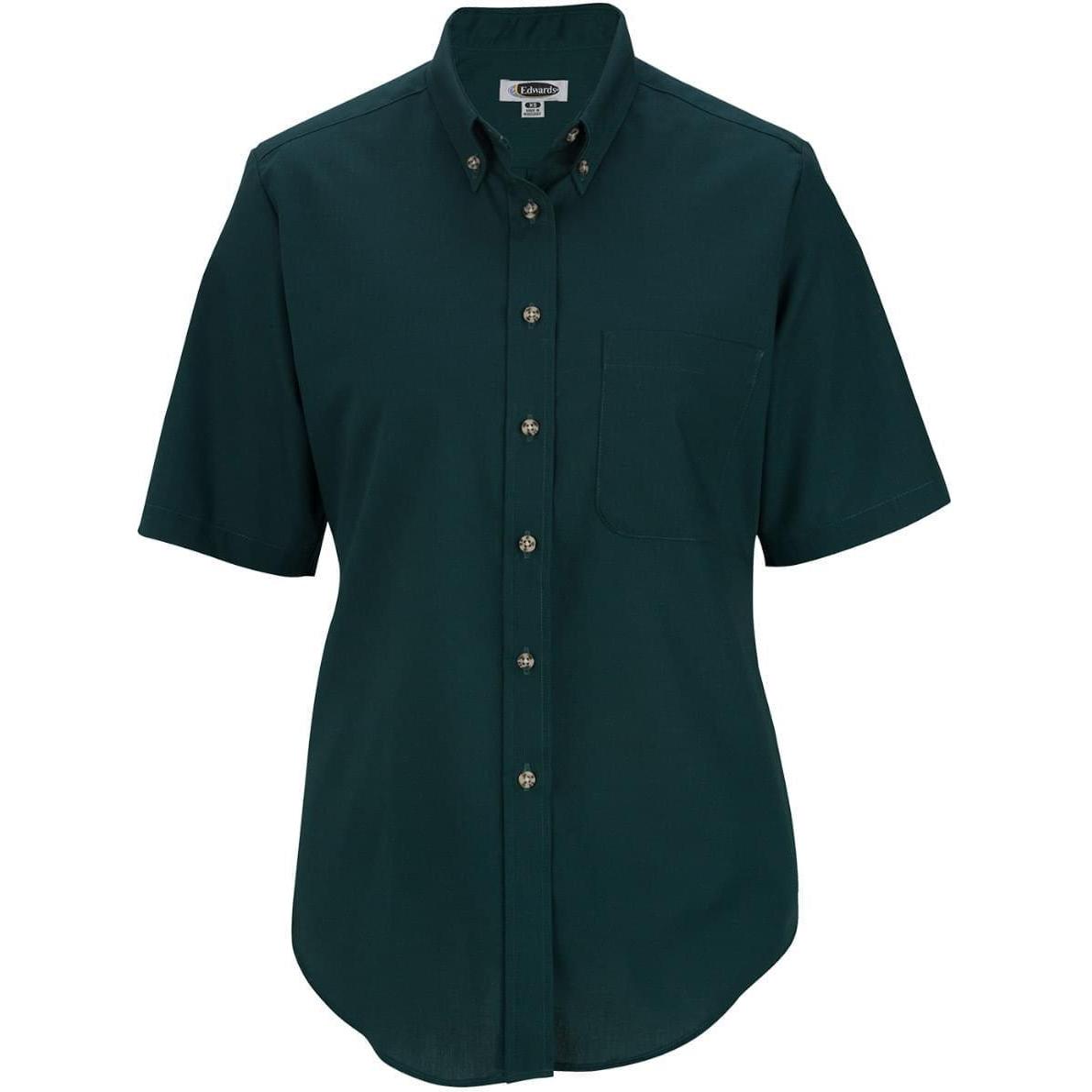 no-logo Edwards Ladies Easy Care Short Sleeve Poplin Shirt