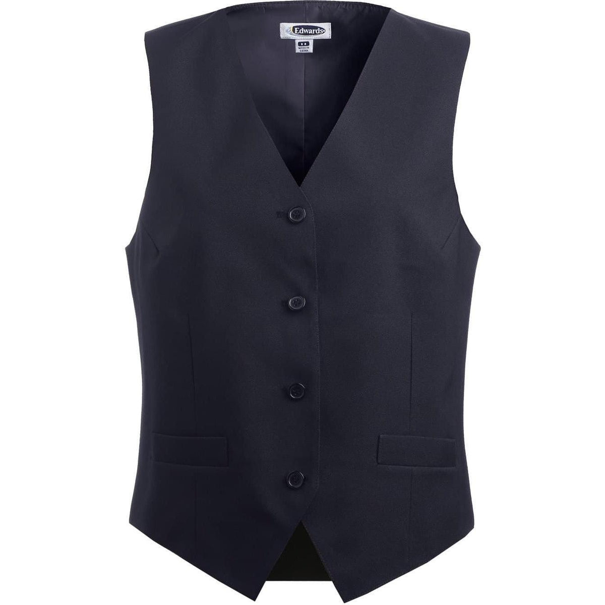 logo-left Edwards Women's Economy Vest-Ladies Layering-Edwards-Dark Navy-XS-Thread Logic