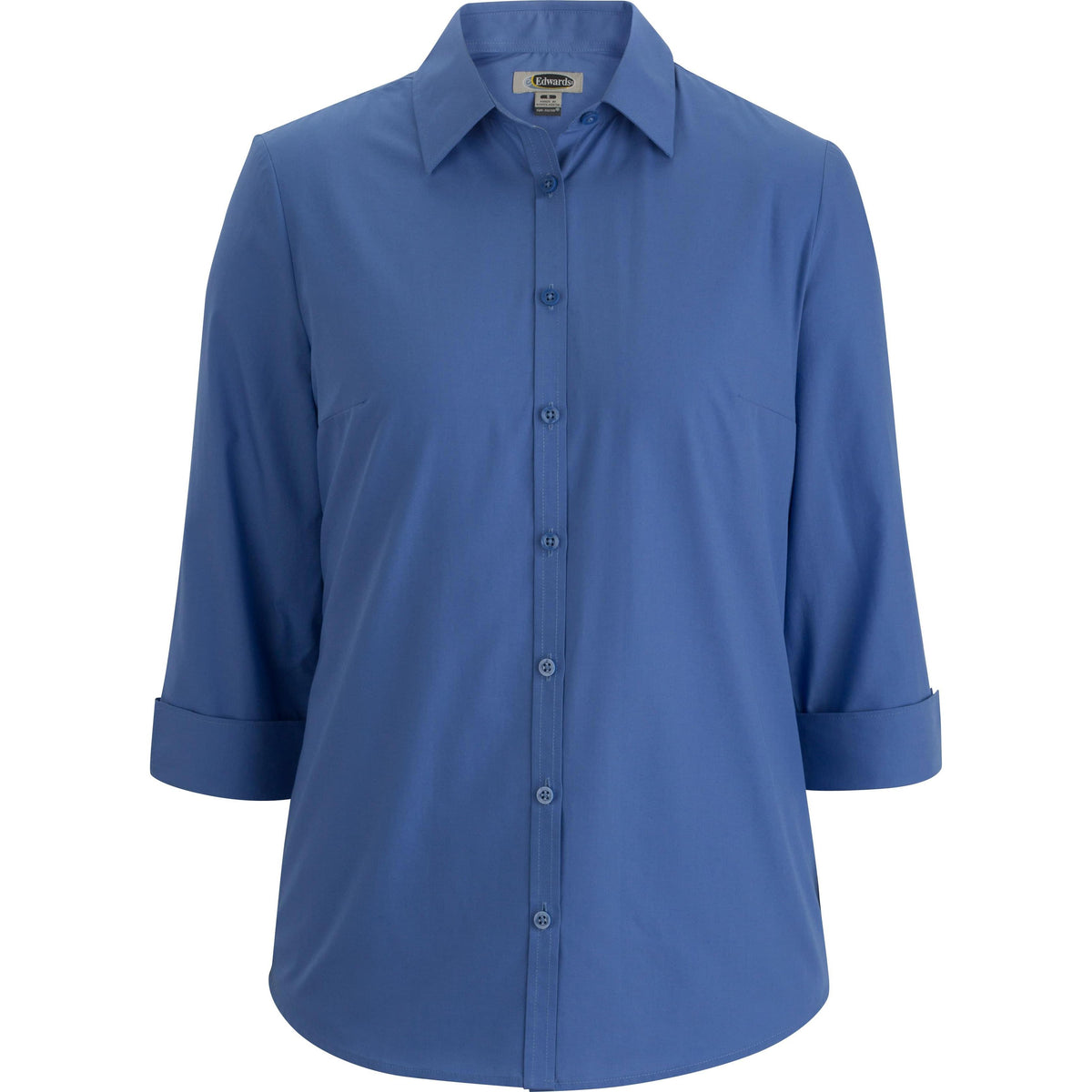 no-logo Edwards Ladies Essential Broadcloth Shirt 3/4 Sleeve