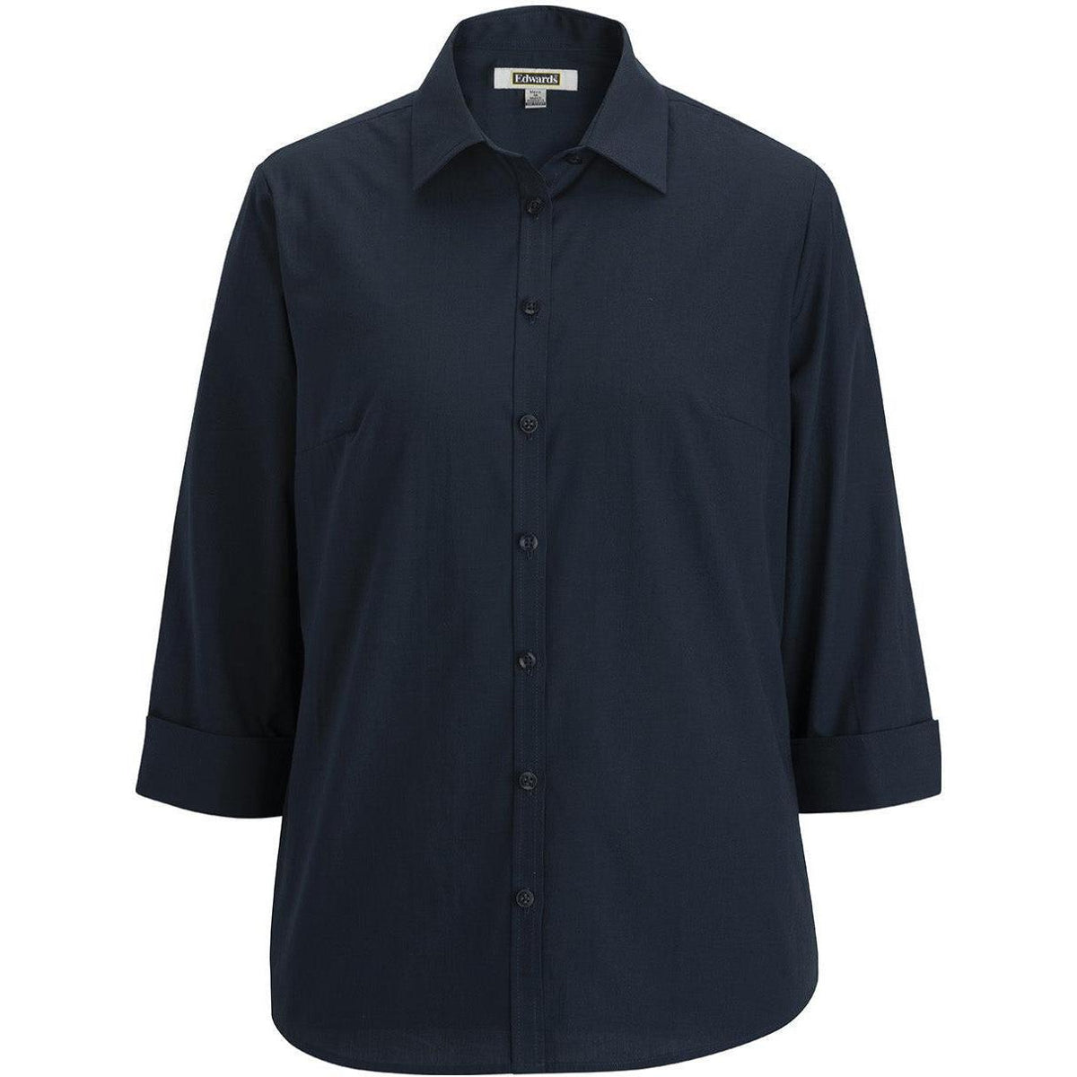 no-logo Edwards Ladies Essential Broadcloth Shirt 3/4 Sleeve