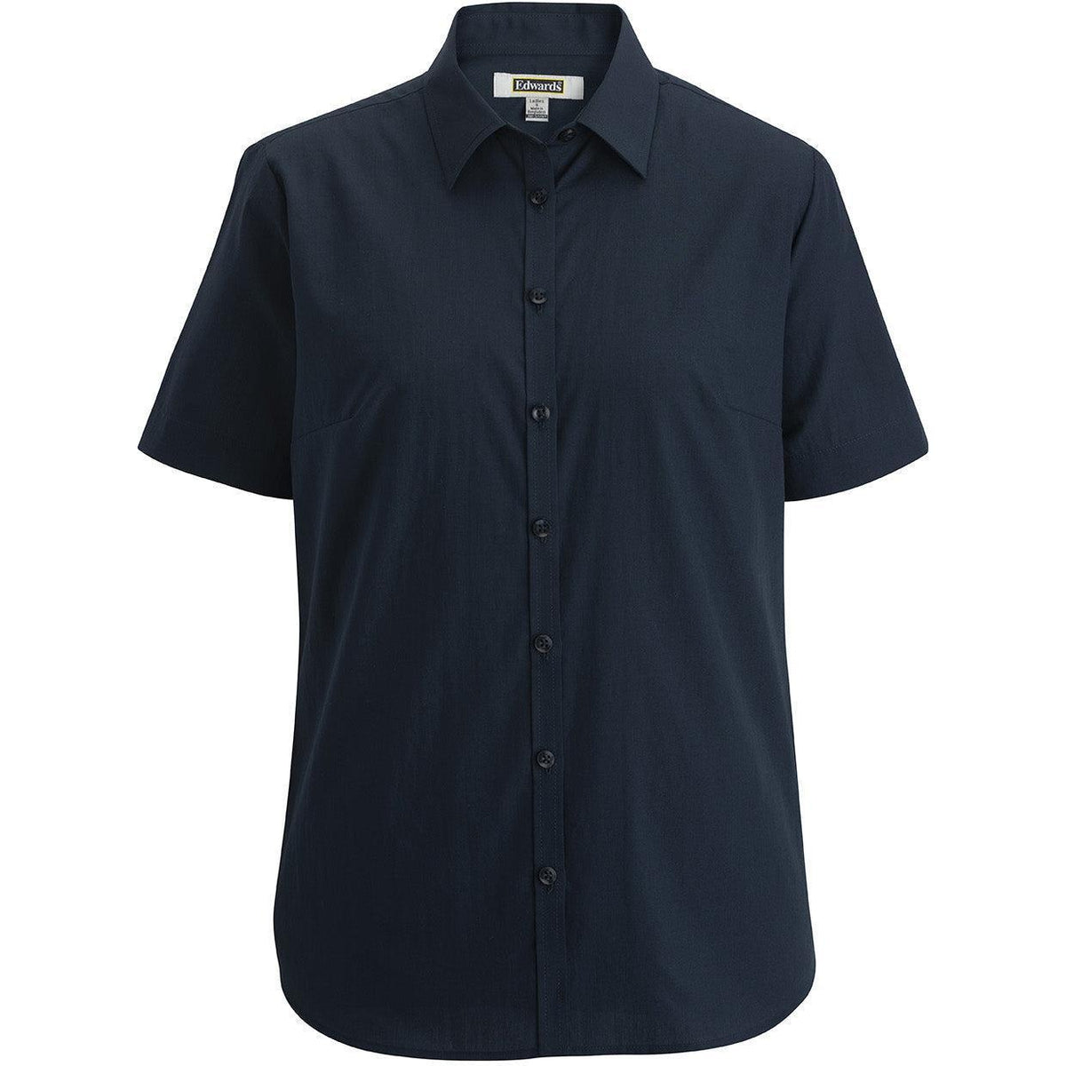 no-logo Edwards Ladies Essential Broadcloth Shirt Short Sleeve