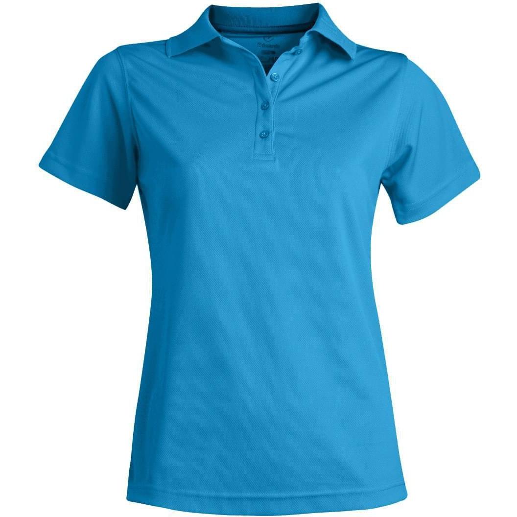 no-logo Edwards Ladies Hi Performance Mesh Short Sleeve Polo
