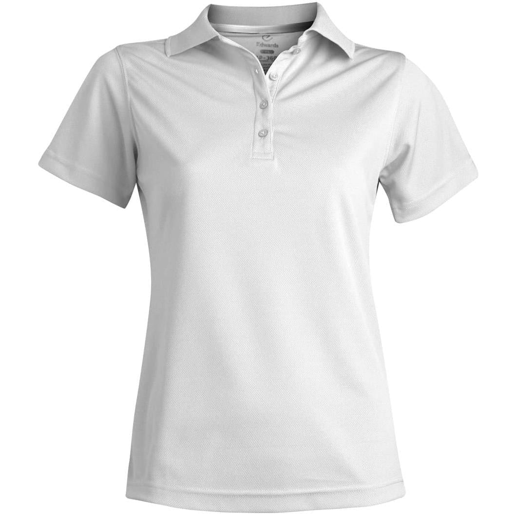 no-logo Edwards Ladies Hi Performance Mesh Short Sleeve Polo