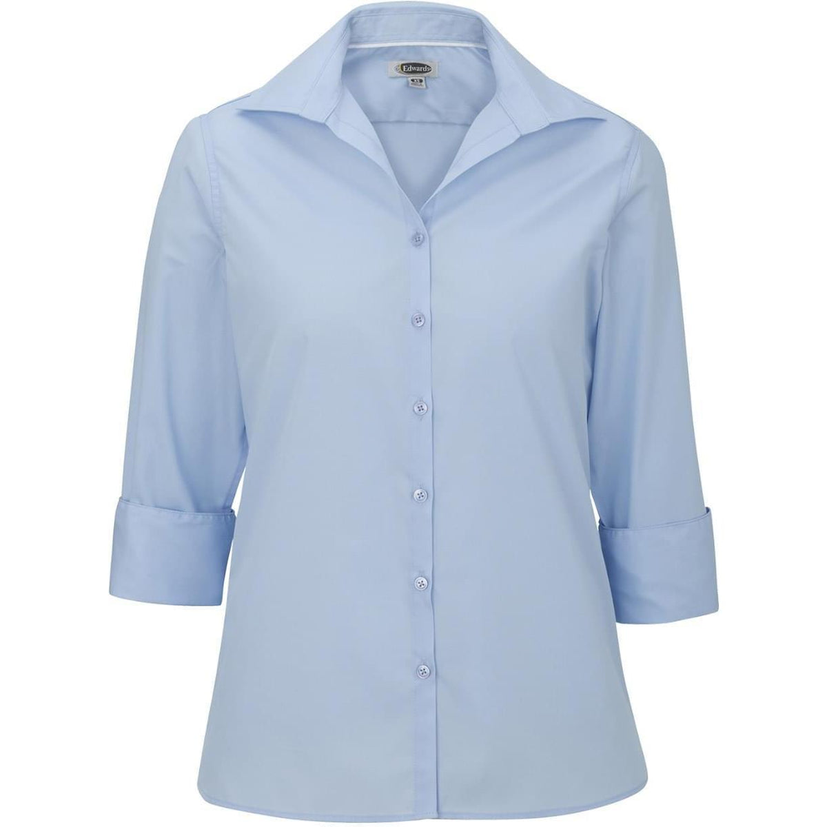 no-logo Edwards Ladies Lightweight Open Neck Poplin Blouse