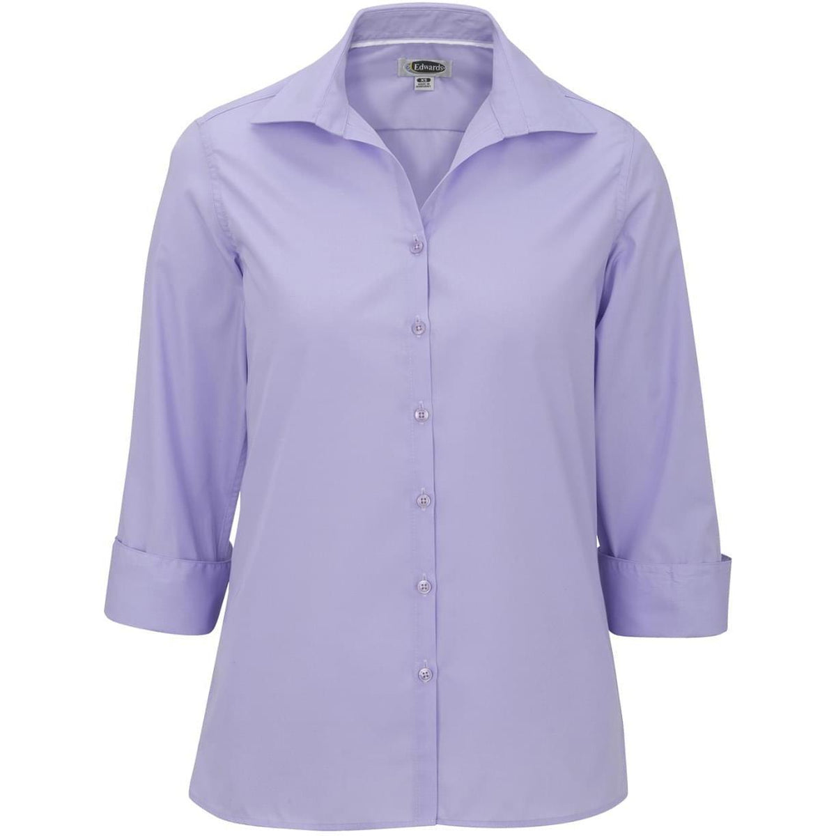 no-logo Edwards Ladies Lightweight Open Neck Poplin Blouse