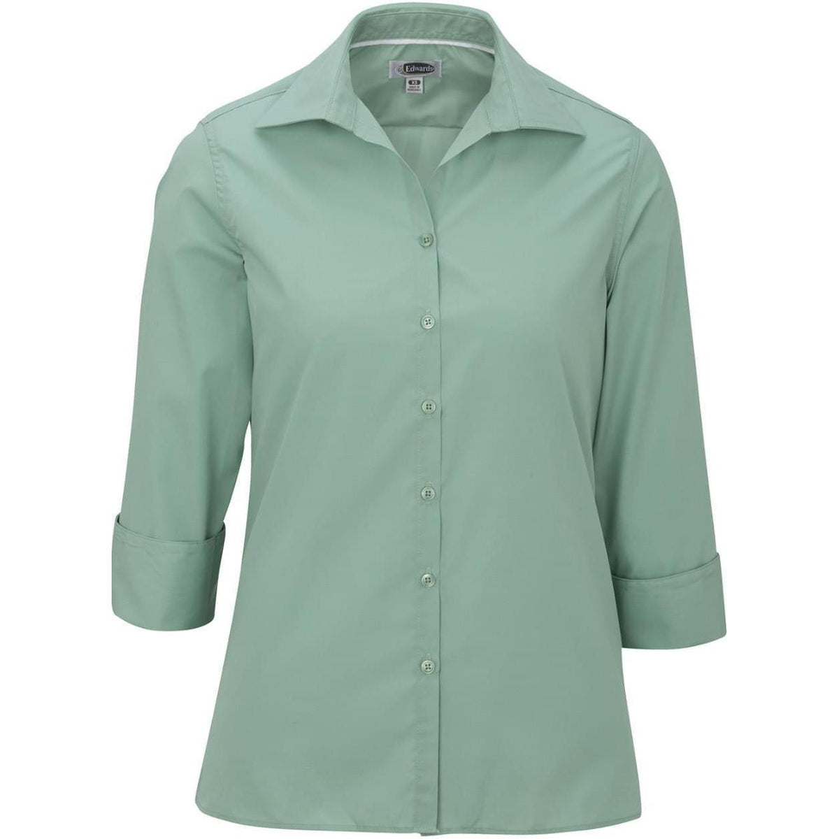no-logo Edwards Ladies Lightweight Open Neck Poplin Blouse