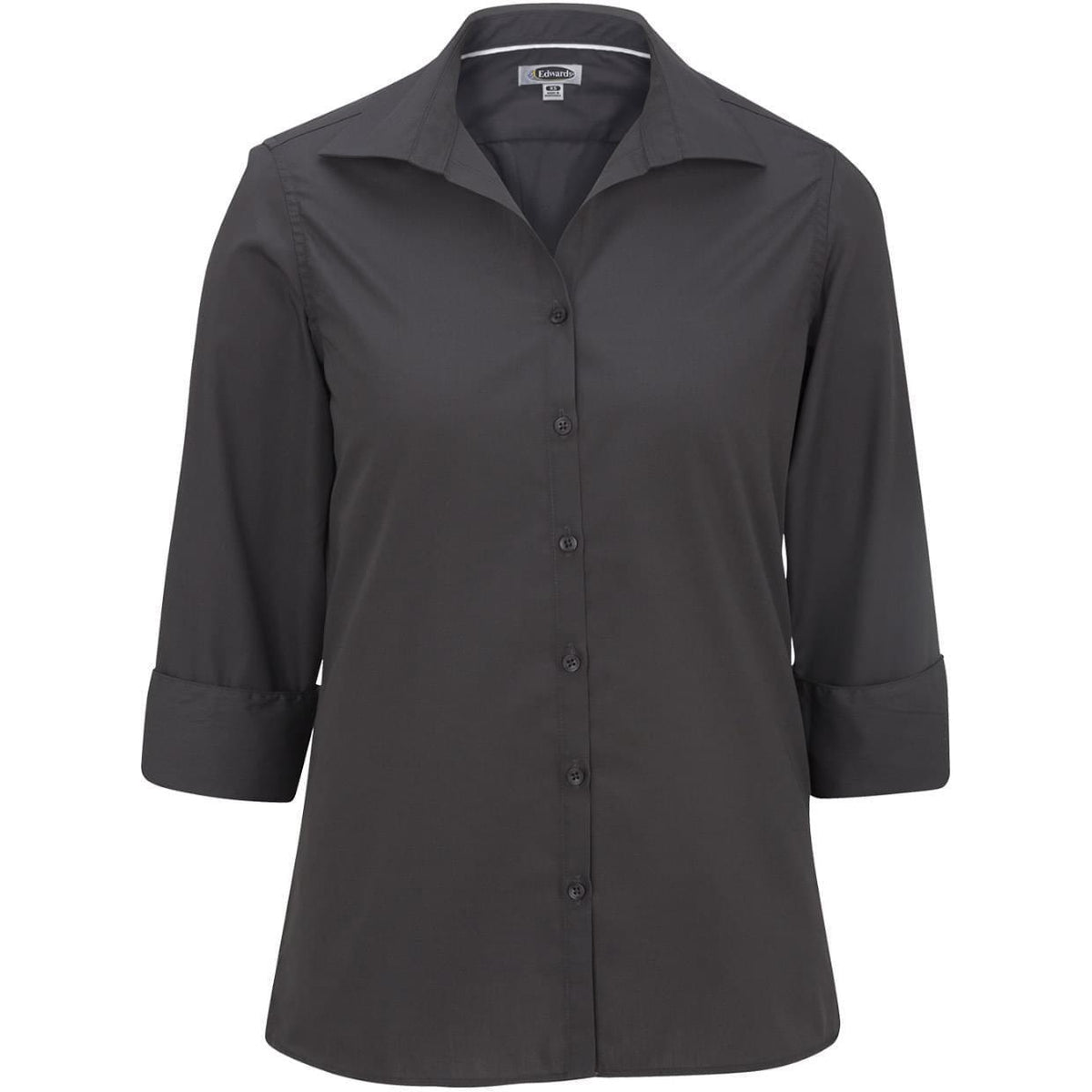 no-logo Edwards Ladies Lightweight Open Neck Poplin Blouse