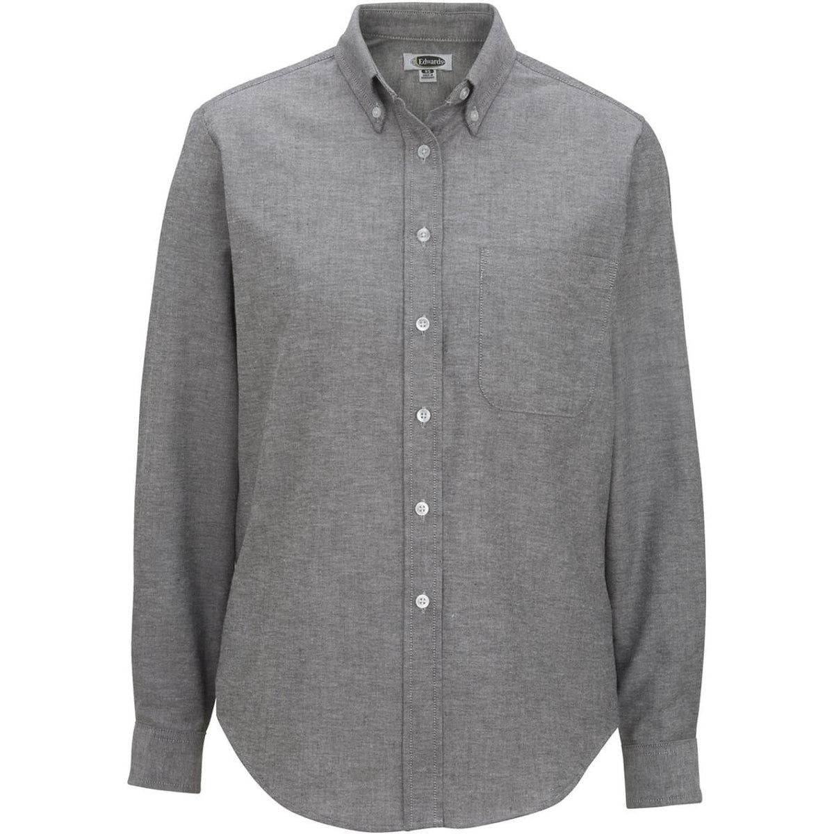 no-logo Edwards Ladies Long Sleeve Oxford Shirt