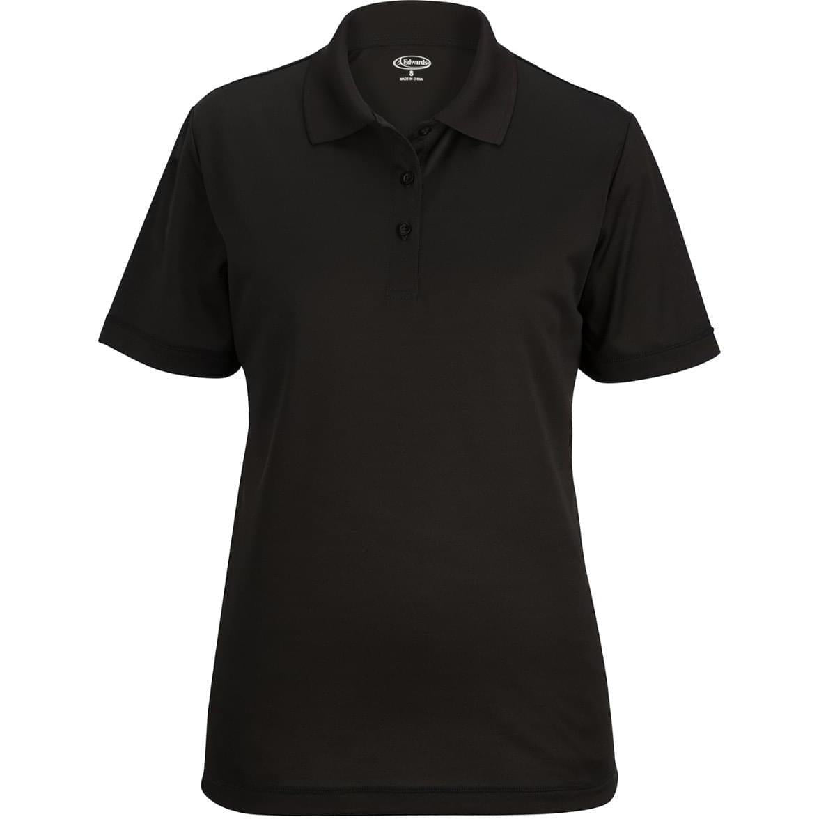no-logo Edwards Women's Mini Pique Snag Proof Polo-Ladies Polos-Edwards-Black-XS-Thread Logic