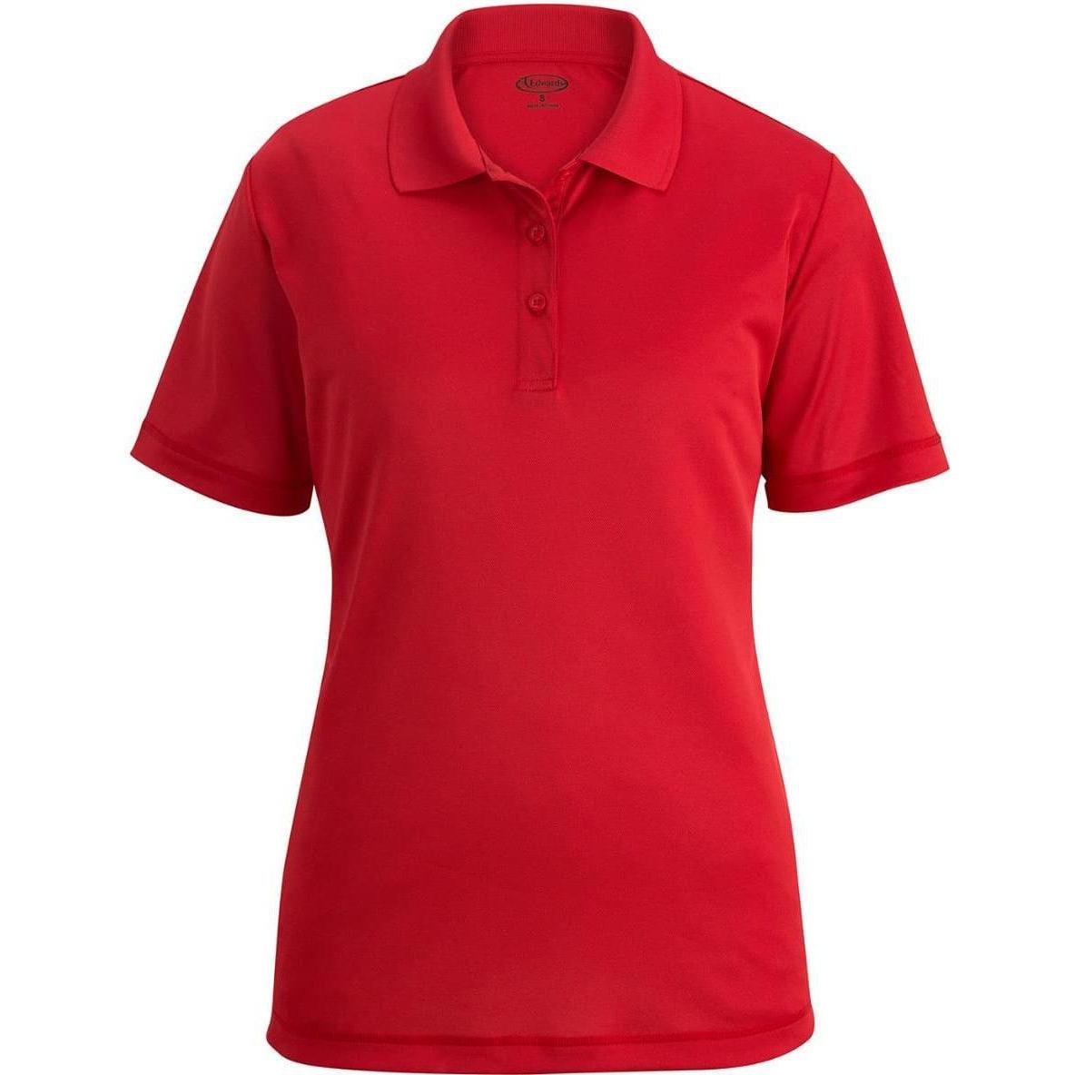 no-logo Edwards Women's Mini Pique Snag Proof Polo-Ladies Polos-Edwards-Red-XS-Thread Logic