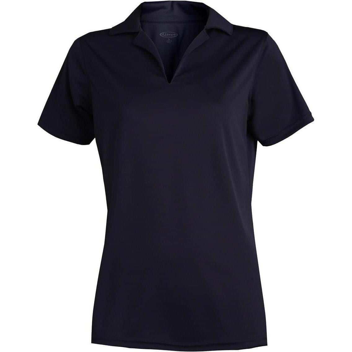 no-logo Edwards Ladies Performance Flat Knit Short Sleeve Polo