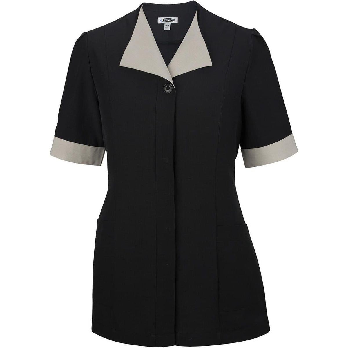 no-logo Edwards Women's Pinnacle Housekeeping Tunic-Dress Shirts-Edwards-Black-XS-Thread Logic