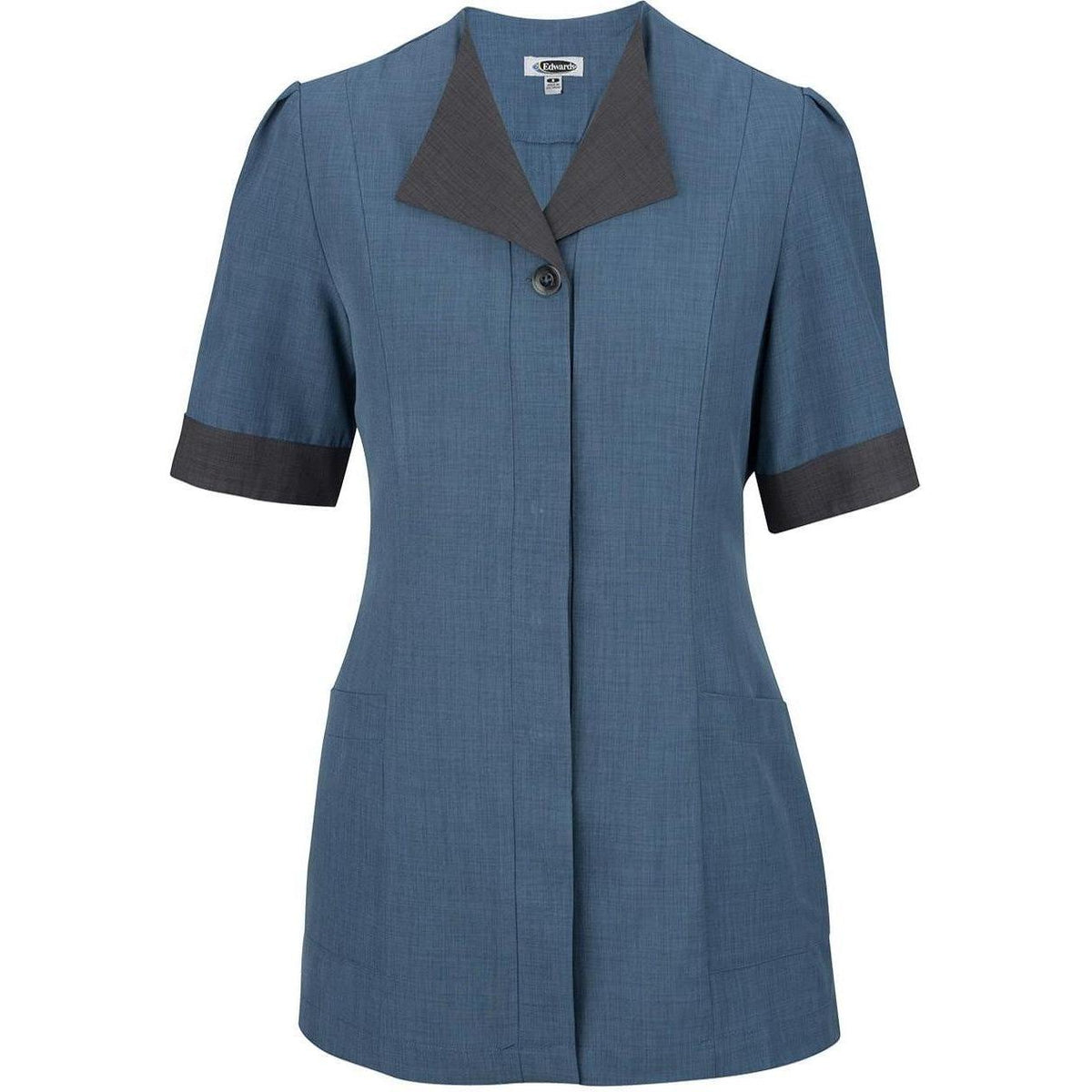 no-logo Edwards Women's Pinnacle Housekeeping Tunic-Dress Shirts-Edwards-Riveria Blue-XS-Thread Logic