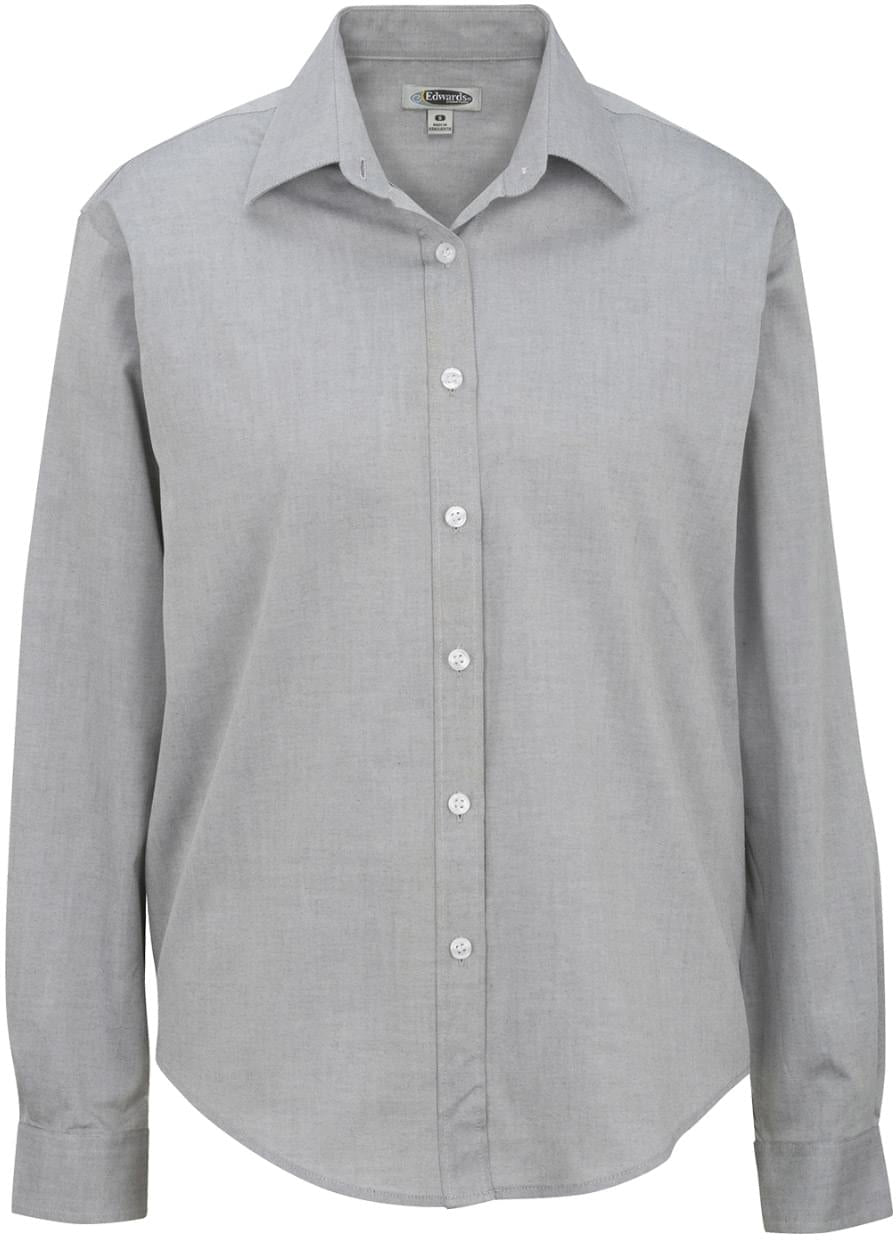 Edwards Ladies Pinpoint Oxford Shirt Long Sleeve