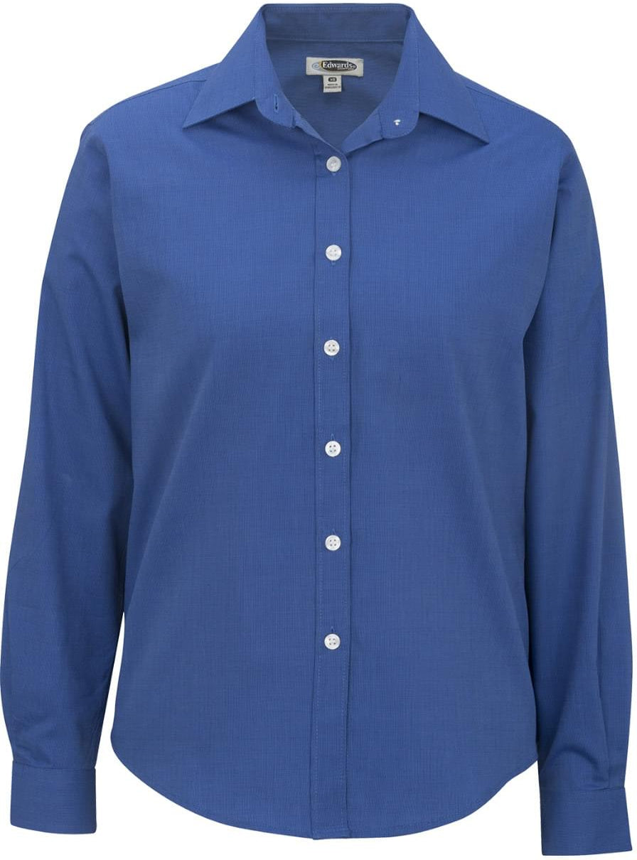 Edwards Ladies Pinpoint Oxford Shirt Long Sleeve