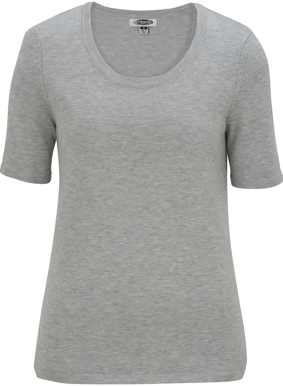 Edwards Ladies Short Sleeve Scoop Neck Sweater