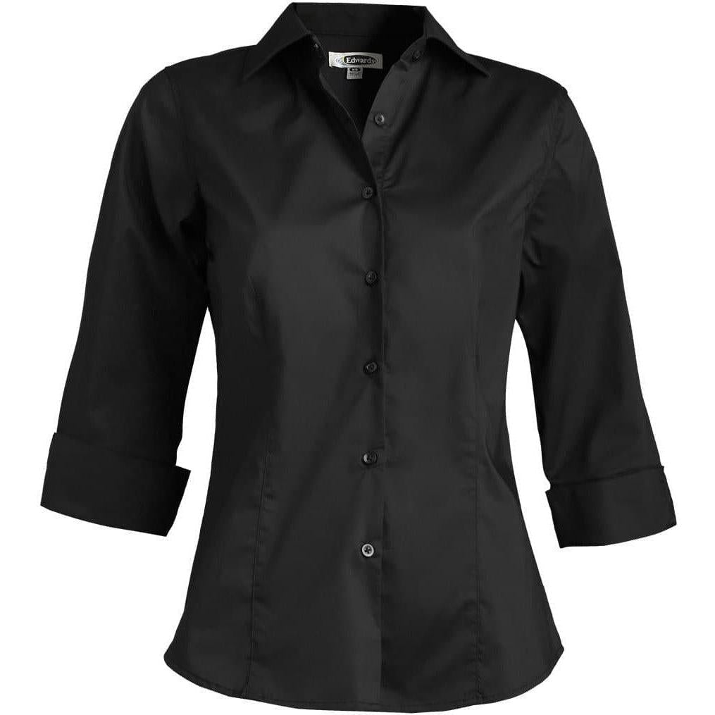 no-logo Edwards Ladies Tailored Full Placket Stretch Blouse