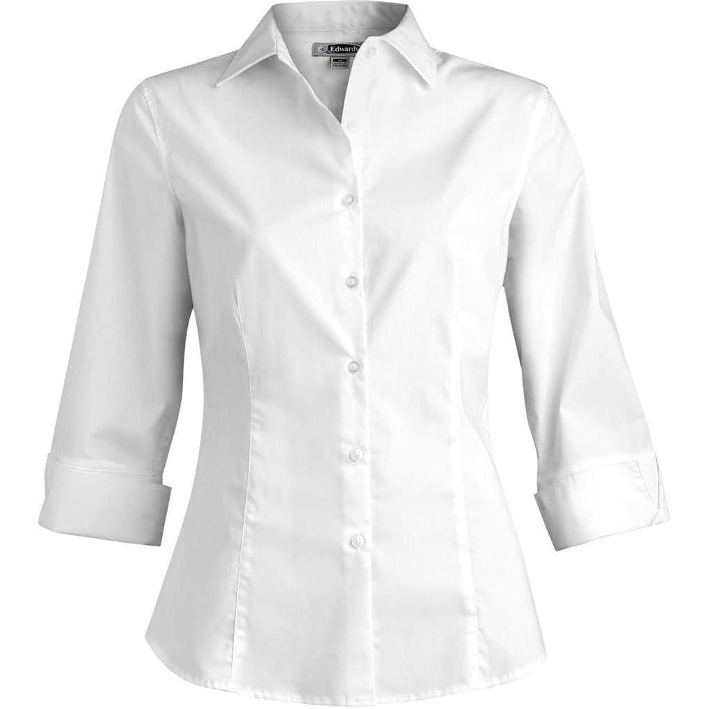 no-logo Edwards Ladies Tailored Full Placket Stretch Blouse