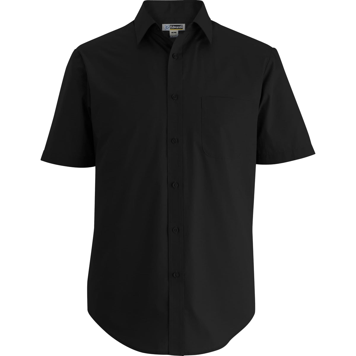no-logo Edwards Mens Essential Broadcloth Shirt Short Sleeve