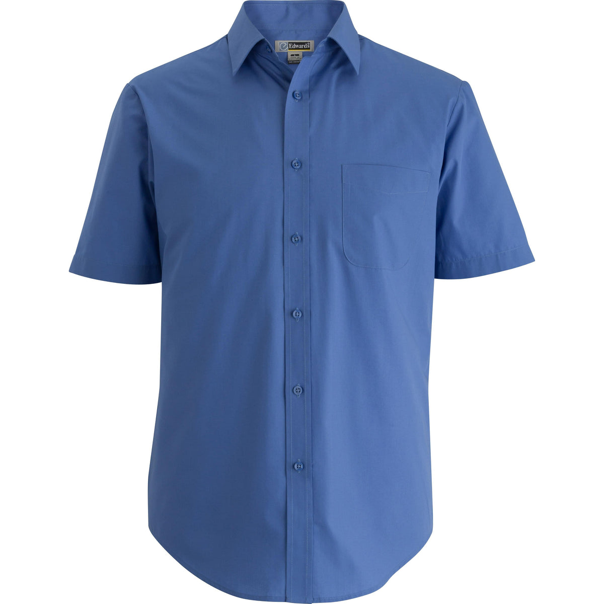 no-logo Edwards Mens Essential Broadcloth Shirt Short Sleeve