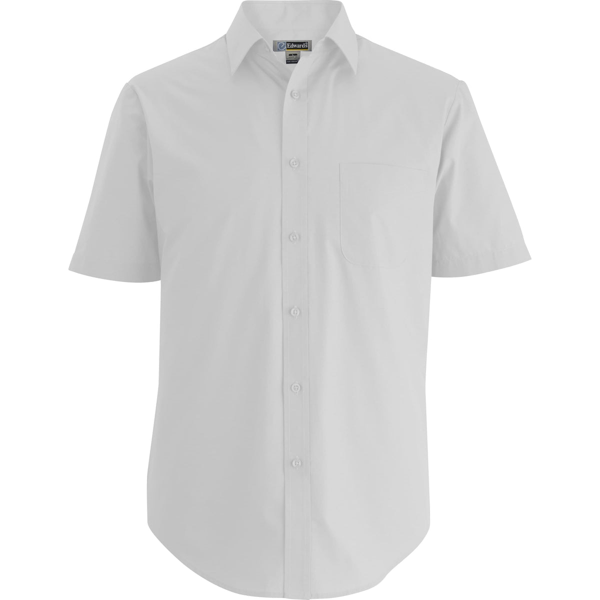 no-logo Edwards Mens Essential Broadcloth Shirt Short Sleeve