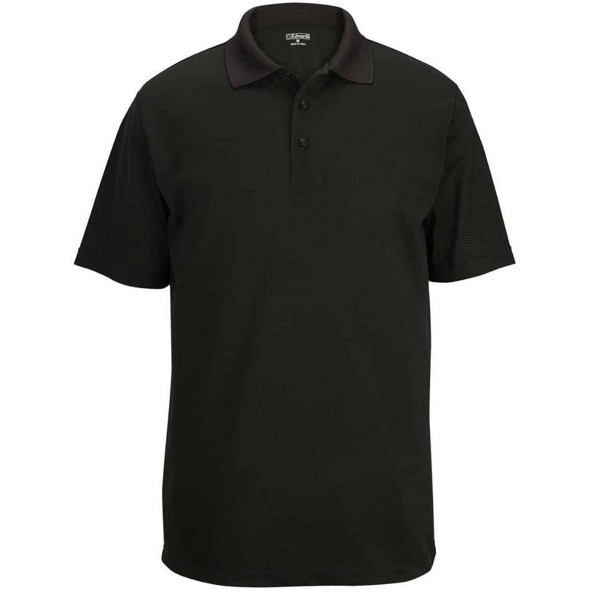 no-logo Edwards Mini Pique Snag Proof Polo-Men's Polos-Edwards-Black-S-Thread Logic