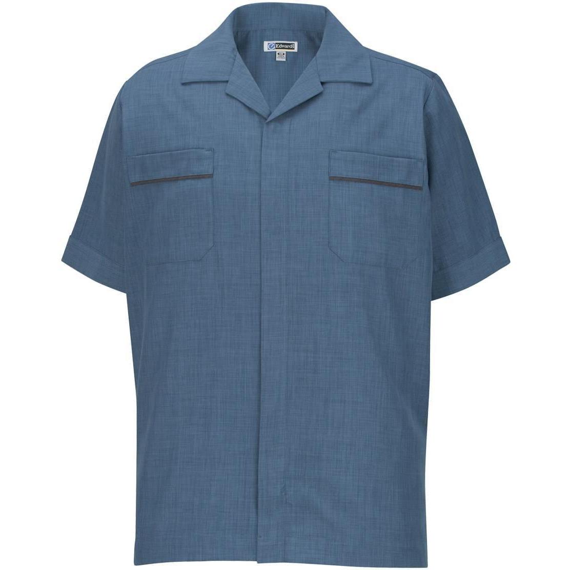 no-logo Edwards Pinnacle Service Shirt-Dress Shirts-Edwards-Riveria Blue-S-Thread Logic