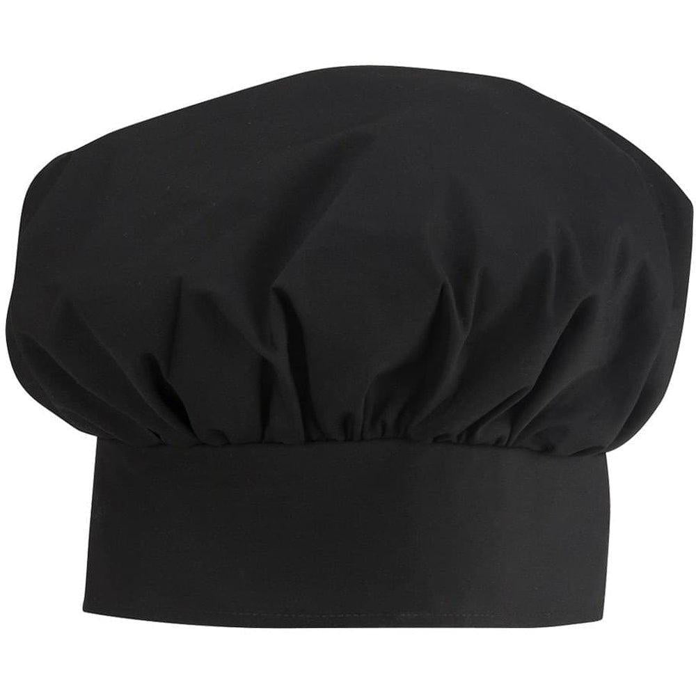 no-logo Edwards Poplin Chef Hat-CHEFS WEAR-Edwards-Black-1 Size-Thread Logic