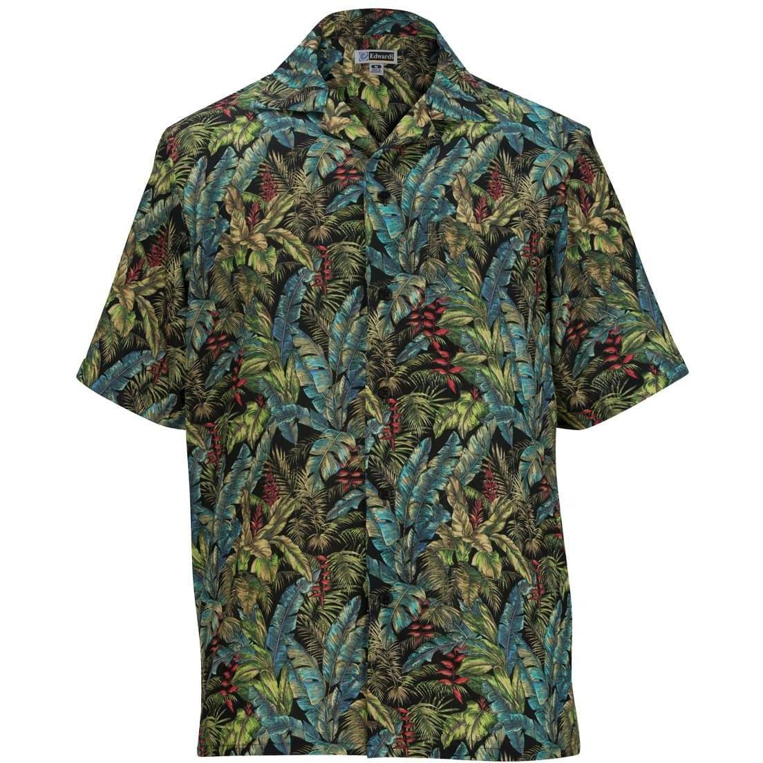 no-logo Edwards Tropical Leaf Camp Shirt
