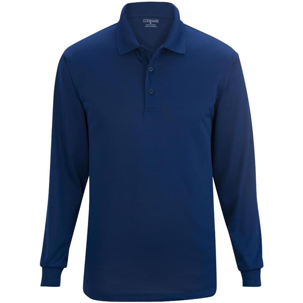 no-logo Edwards Unisex Snag Proof Long Sleeve Polo