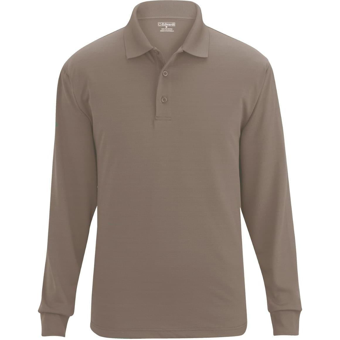 no-logo Edwards Unisex Snag Proof Long Sleeve Polo