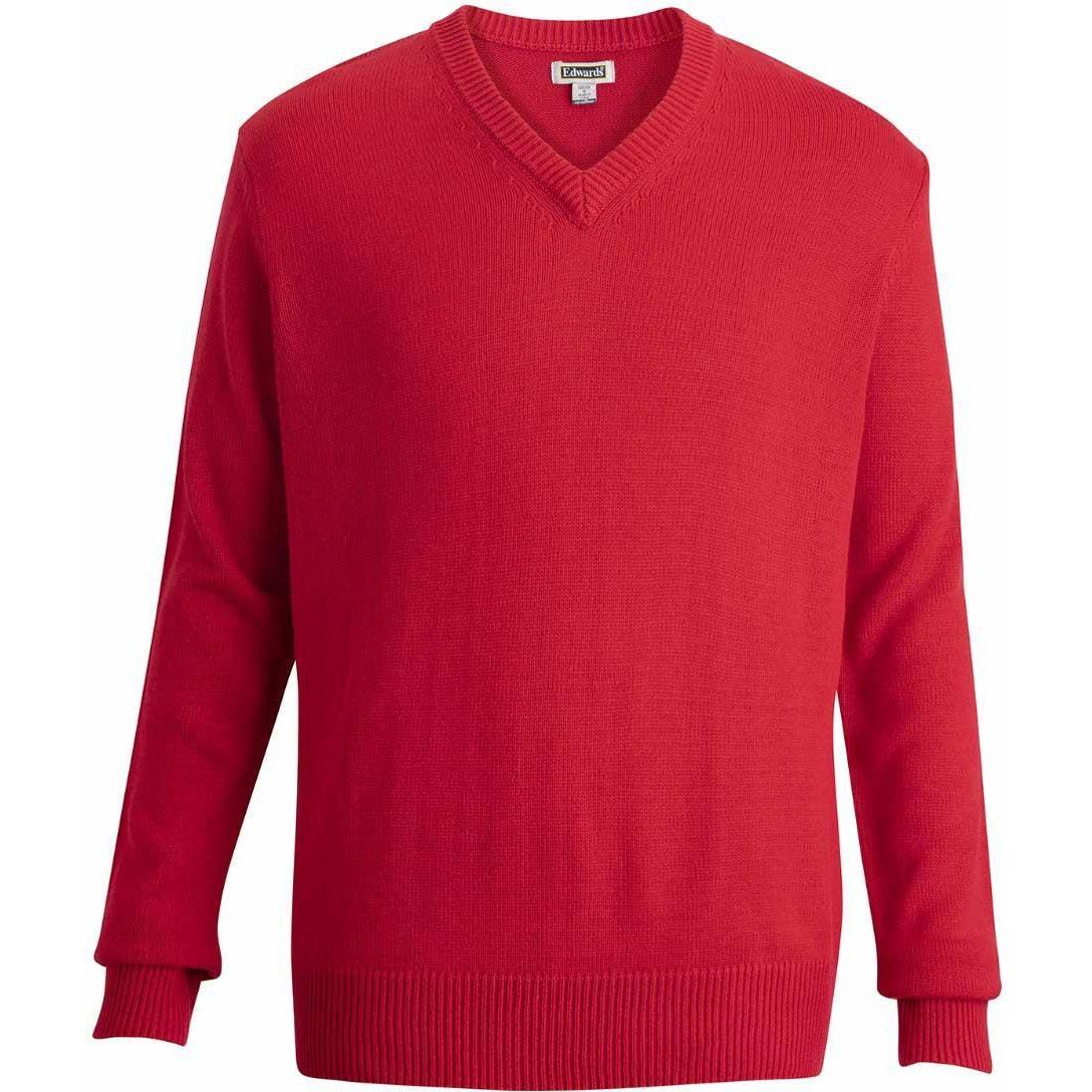 logo-left Edwards Unisex V Neck Sweater