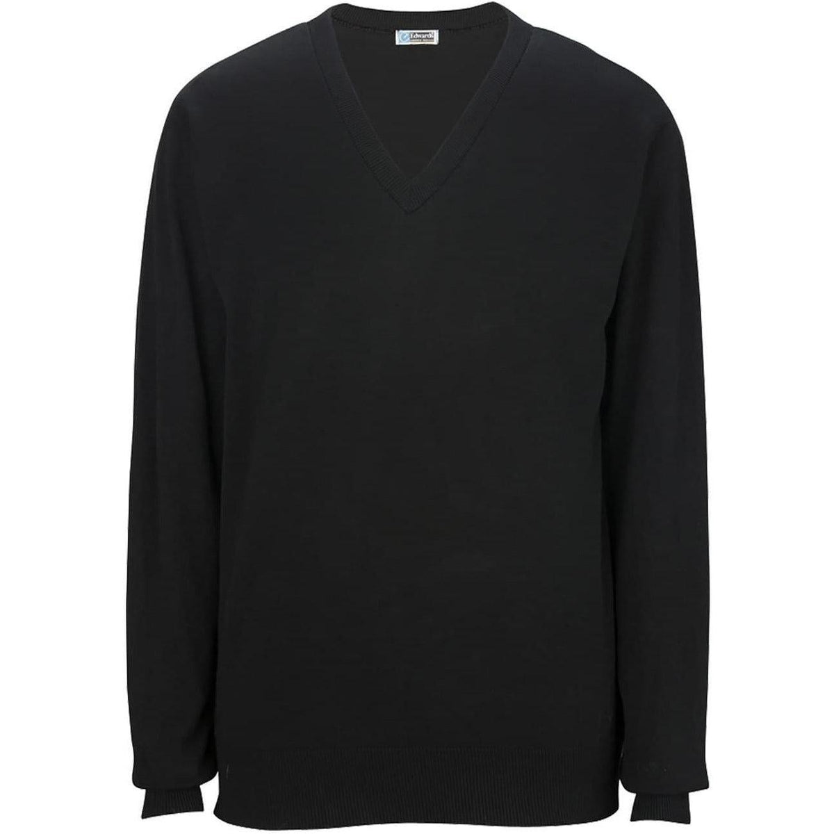 logo-left Edwards V Neck Cotton Blend Sweater