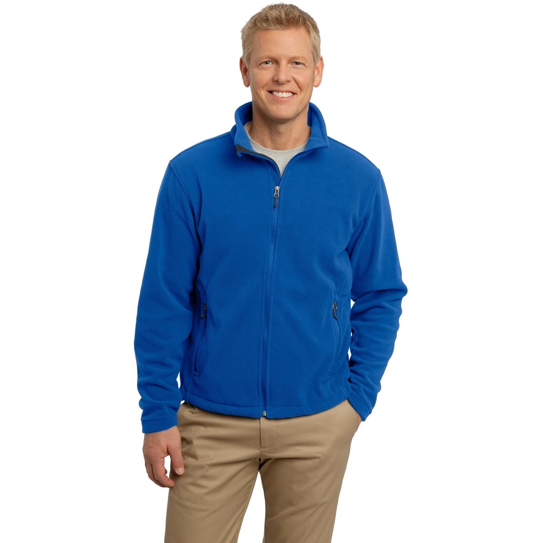 no-logo CLOSEOUT - Port Authority Tall Value Fleece Jacket-Port Authority-True Royal-XLT-Thread Logic