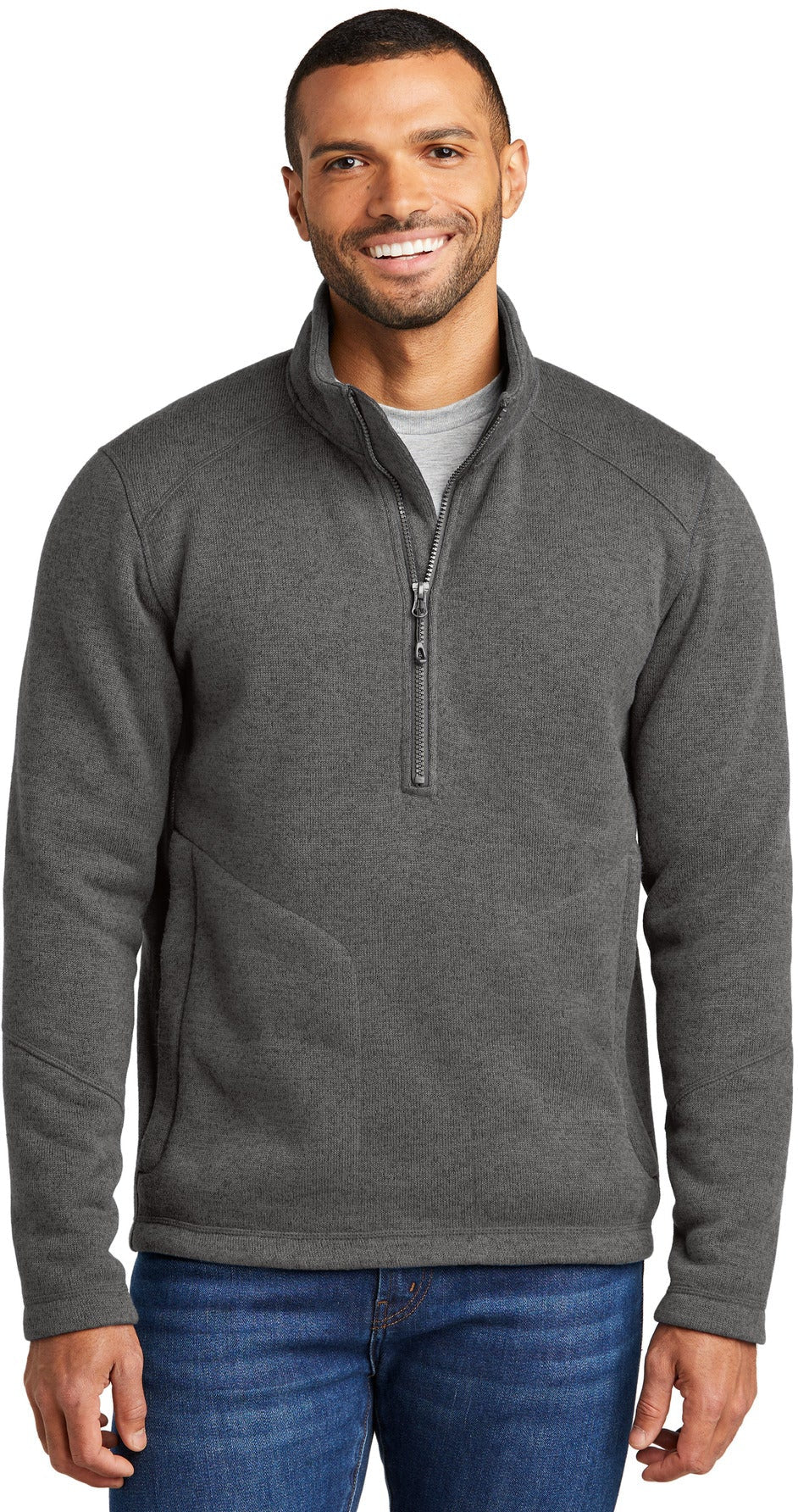 no-logo Port Authority Arc Sweater Fleece 1/4-Zip-Port Authority-Thread Logic