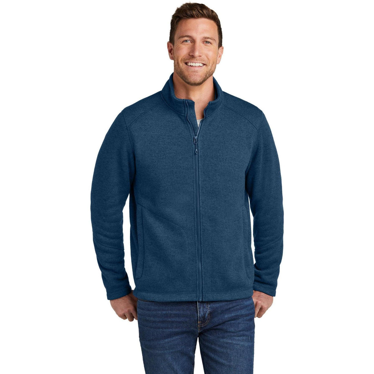 no-logo Port Authority Arc Sweater Fleece Jacket-Port Authority-Thread Logic