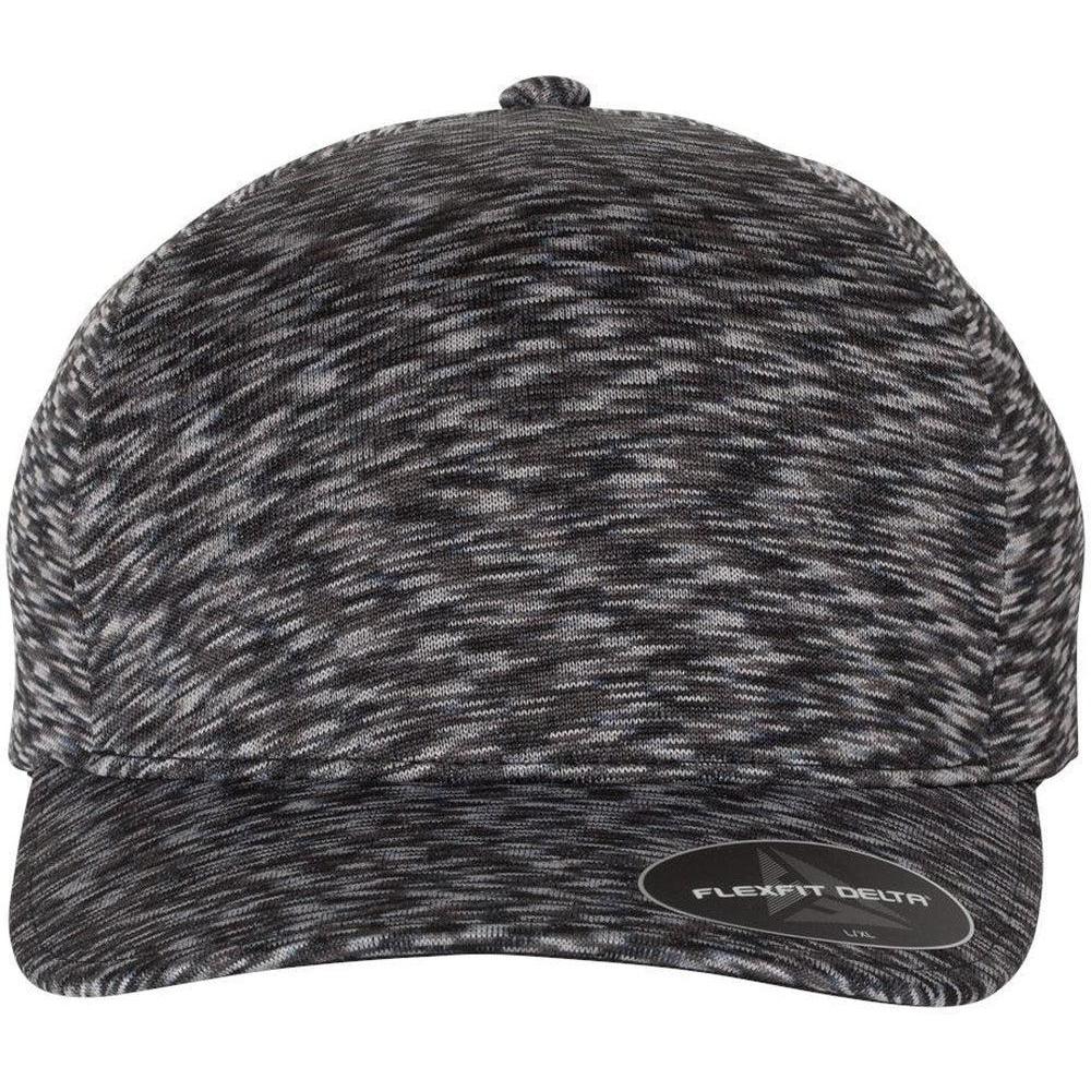 no-logo Flexfit Delta Seamless Unipanel Cap-Headwear-Flexfit-Melange Black-S/M-Thread Logic