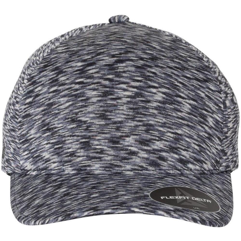 no-logo Flexfit Delta Seamless Unipanel Cap-Headwear-Flexfit-Melange Navy-S/M-Thread Logic