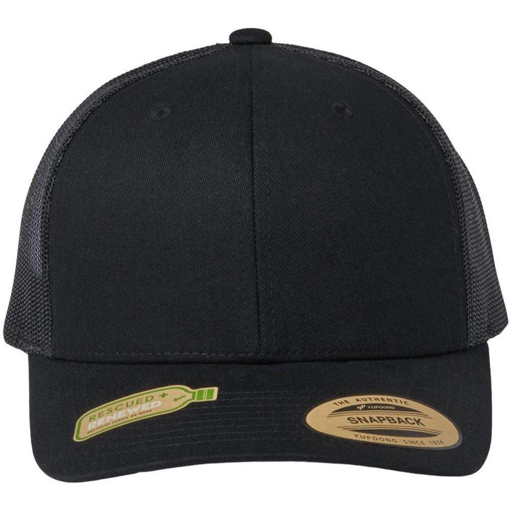 no-logo Flexfit Sustainable Retro Trucker Cap-Apparel-Flexfit-Black-Adjustable-Thread Logic