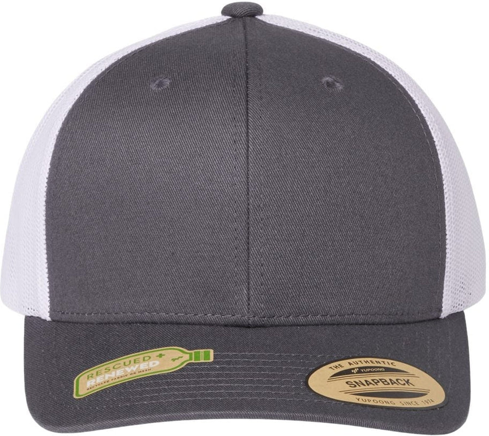 Flexfit Sustainable Retro Trucker Cap-Apparel-Flexfit-Charcoal/ White-Adjustable-Thread Logic